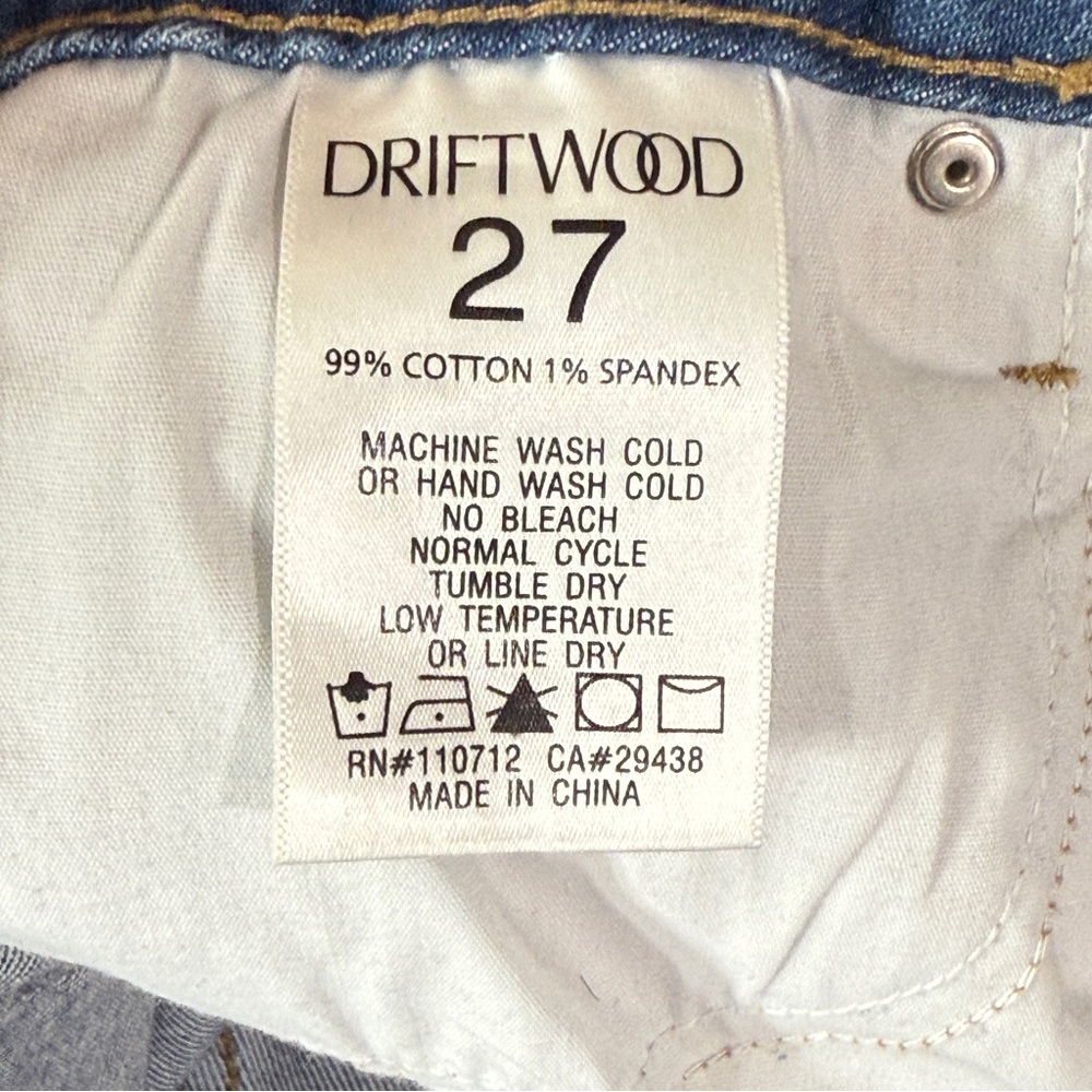 Driftwood Indie Jeans Women’s Size W27 Flared Crop Patchwork Raw Hem Boho Hippie - Picture 6 of 16